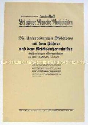 Tageszeitung Leipziger Neueste Nachrichten Zur Unterzeichnung Von