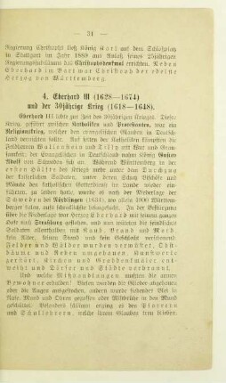 4. Eberhard III (1628-1674) und der 30jährige Krieg (1618-1648)