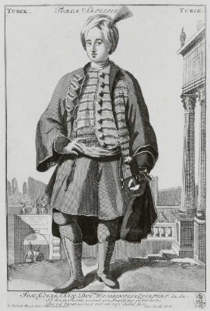 Bildnis Johann Georg, Herzog zu Sachsen-Weißenfels- (Querfurt) als Türke