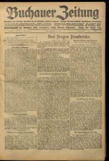 Buchauer Zeitung Volksblatt vom Federsee : Amtsblatt für die städt. Behörden Buchaus
