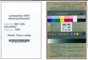 Entnazifizierung Franz Ludwig Kloock , geb. 20.03.1903 (Buchhalter)