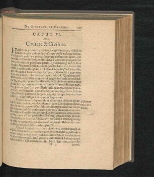 Caput VI. De Civitate & Civibus.