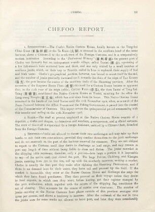 Chefoo report