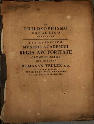 De philosophismo exegetico