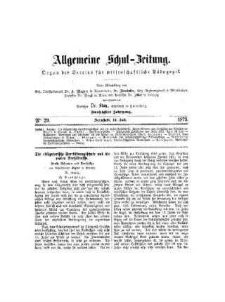 Die obligatorische Fortbildungsschule und die realen Verhältnisse : (II, Schluß)