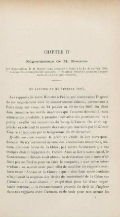 Chapitre IV. Négociations de M. Bourée