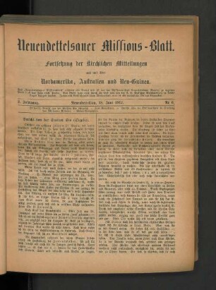 18. Juni 1912. Nr 6.