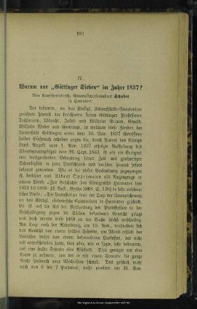 IV. Warum nur "Göttinger Sieben" im Jahre 1837?