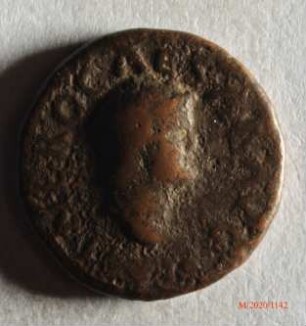 Römische Münze, Nominal Denar, Prägeherr Nero, Prägeort nicht bestimmbar, Fälschung
