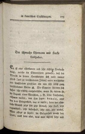 Der schwache Ehemann und starke Liebhaber.