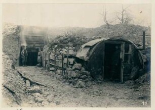 Foto eines unter der Straße von Azannes nach Douaumont zum "Kap der guten Hoffnung" führenden Stollens