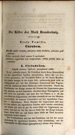 Die Käfer der Mark Brandenburg, 1