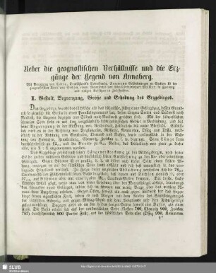 Ueber die geognostischen Verhältnisse und die Erzgänge der Gegend von Annaberg