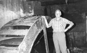 Triebischtal-Rothschönberg. Dorfmühle, Horst Richter vom Buschhaus in der Radstube