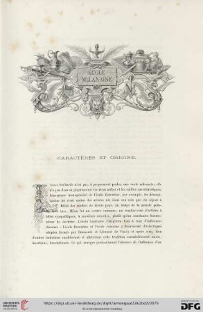 École milanese - caractères et origine