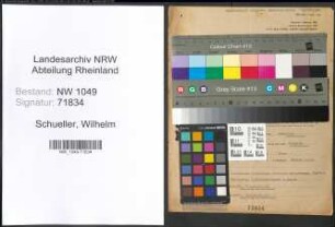 Entnazifizierung Wilhelm Schueller , geb. 22.06.1914 (Verwaltungsangestellter)