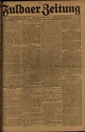 Ausgabe vom Mittwoch, den 10. März 1920.