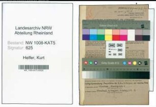 Entnazifizierung Kurt Helfer , geb. 25.08.1913 (Opernsaenger)