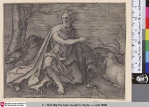 [Der heilige Johannes der Täufer in der Wildnis; St John the Baptist in the Desert; Luk. 1,80]