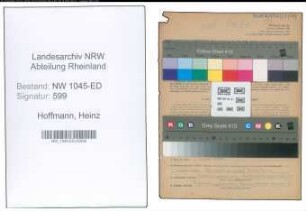 Entnazifizierung Heinz Hoffmann , geb. 29.11.1903 (Lehrer)