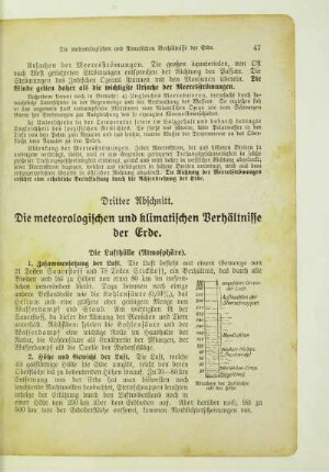 Dritter Abschnitt. Die meteorologischen und klimatischen Verhältnisse der Erde