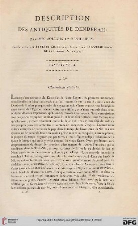 Description des antiquités de Denderah