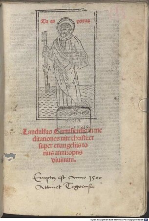 Vita Christi : mit Vorrede. P. 1-2