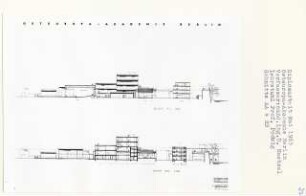 Osteuropa-Akademie, Berlin-Spandau (Diplomarbeit bei Peter Poelzig): Schnitte 1:200
