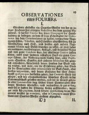 Observationes eines Fouriers