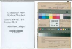 Entnazifizierung Joseph Heitjohann , geb. 10.05.1896 ()