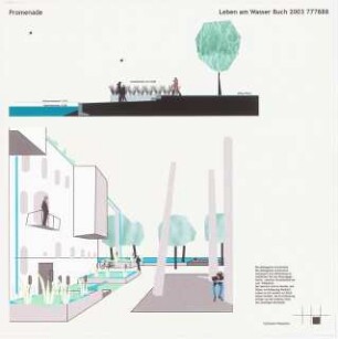 Leben am Wasser, Berlin-Buch Schinkelwettbewerb 2003: Schnitt, perspektivische Ansicht