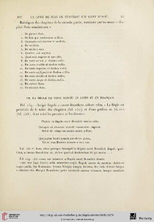 VII. La règle de Saint Benoît en latin et en français