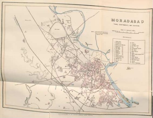 Moradabad town, cantonment, and environs