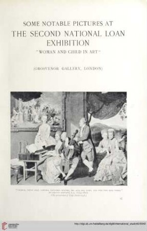 Some notable pictures at the second National Loan Exhibition "Woman and child in art" (Grosvenor Gallery, London)