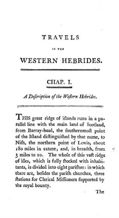 CHAPTER I. - A Description of the Western Hebrides