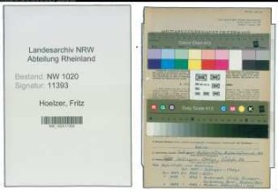 Entnazifizierung Fritz Hoelzer , geb. 01.02.1908 (Architekt)