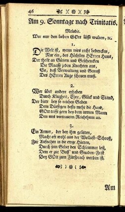 Am 9. Sonntage nach Trinitatis. - Am 26. Sonntage nach Trinitatis.