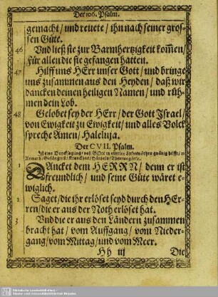 Der CVII. Psalm