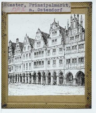 Münster, Prinzipalmarkt : Zeichnung v. Ostendorf