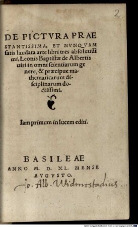 De pictura praestantissima ... arte : libri tres