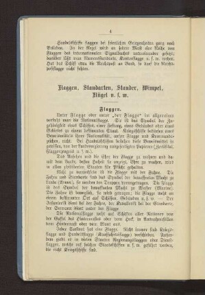 Flaggen, Standarten, Stander, Wimpel, Flügel u.s.w.