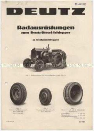 Radausrüstungen für Diesel-Schlepper