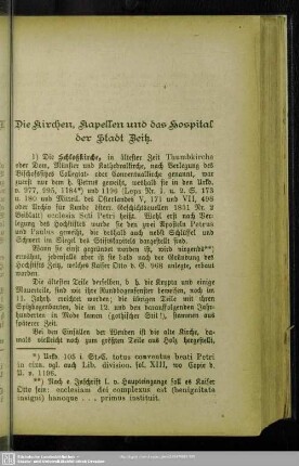Die Kirchen, Kapellen und das Hospital der Stadt Zeitz