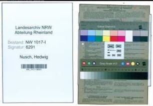 Entnazifizierung Hedwig Nusch , geb. 16.06.1896 ()