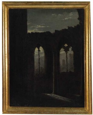 N. N.: [In der Ruine einer gotischen Kirche im Mondlicht]