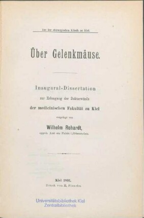 Über Gelenkmäuse