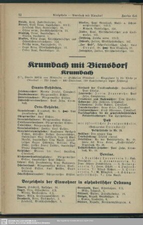 Krumbach und Biensdorf
