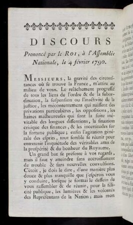 4-15, Discours Prononcé par le Roi