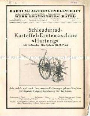 Schleuderrad-Kartoffel-Erntemaschine