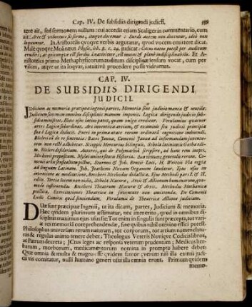 Cap. IV. De Subsidiis Dirigendi Judicii